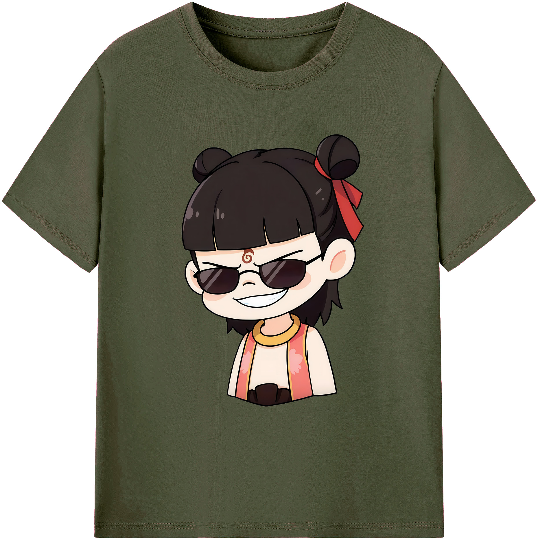 （画像用） Ne Zha 2 ナタ 魔童の大暴れ 綿100％ メンズ半袖Tシャツ｜肌触りやわらか＆通気性